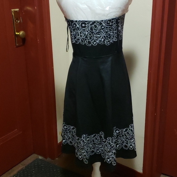 Ann Taylor LOFT MIDI Navy-blue Dress Size10P - Picture 12 of 15